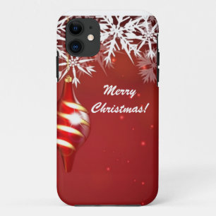 Rood kerstfeest iPhone draagtas 11 Hoesje