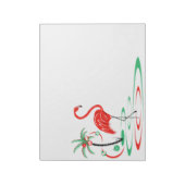 Rood kerstfeest landschap notitieblok (Gedraaid)