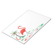 Rood kerstfeest landschap notitieblok (Schuin)