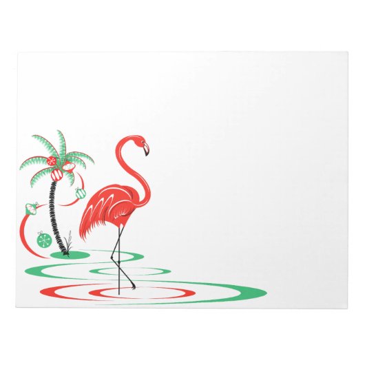 Rood kerstfeest landschap notitieblok (Voorkant)