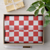 Rood kerstfeest met checkboard voor Retro Tissuepapier (Geschenk)