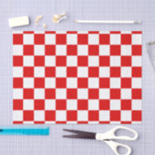 Rood kerstfeest met checkboard voor Retro Tissuepapier (Craft)