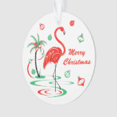Rood kerstfeest met kerst acrylaat ornament (voorkant)