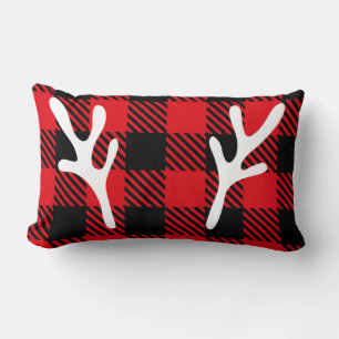 Rood kerstfeest met trendy rustige buffelherder kussen