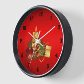 Rood kerstfeest met zwarte cijfers (Hoek)