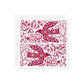 Rood kerstfeest notitiekaartje (Voorkant / Achterkant in situ)