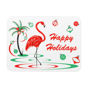 Rood kerstfeest Vakantie horizontaal Magneet