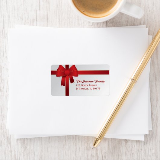 Rood kerstfeestdag etiket (Insitu)