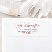 Rood kerstfeestdag — helemaal onderweg etiket (Insitu)