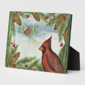 Rood kerstfeestdag kunstdecor fotoplaat (Zijkant)