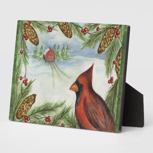 Rood kerstfeestdag kunstdecor fotoplaat (Zijkant)