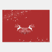 Rood kerstfeestdag — papierbladen inpakpapier vel (Voorkant)