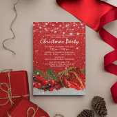 Rood kerstfeestfeest kaart