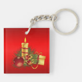 Rood Kerstmis Sleutelhanger (Achterkant)
