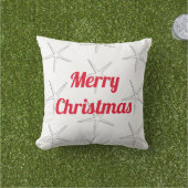 Rood Kerstmis Wit Zeester Patronen Cadeau Buitenkussen (Gras)