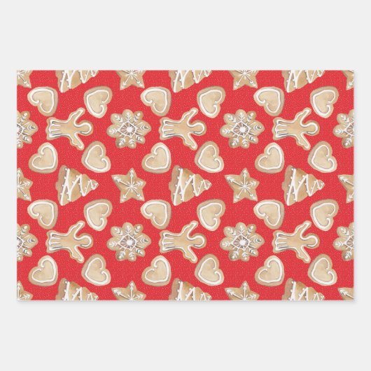 🎄Rood kerstpatroon Inpakpapier Vel (Voorkant)