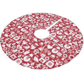 Rood kerstpatroon kerstboom rok (Gekanteld)