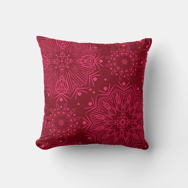 Rood kerstpatroon kussen (Voorkant)