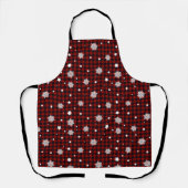 Rood kerstpatroon schort (Voorkant)