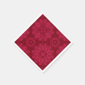 Rood kerstpatroon. servet (Hoek)