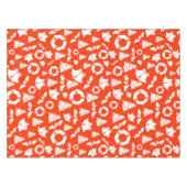 Rood kerstpatroon tafelkleed (Voorkant (Horizontaal))