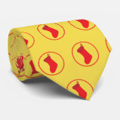 Rood kerststoppatroon stropdas (Opgerold)