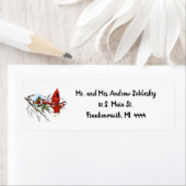 Rood kerstterugzendadres etiket (Insitu)