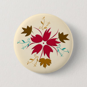 Rood kerstventilator Button