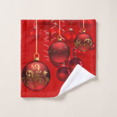 Rood kerstversiering Feestdagen Doordhanddoekset Bad Handdoek (Wasdoekje)