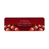 Rood kerstversieringen Retouradres Etiket (Voorkant)