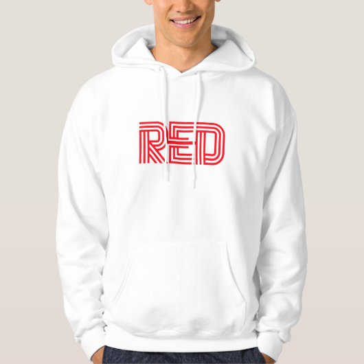 Rood kleurenontwerp hoodie (Voorkant)