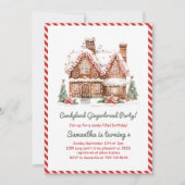 Rood & kleurrijk Gingerbread House Verjaardagsfees Kaart (Voorkant)