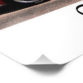 Rood korvet afdrukken foto afdruk (Hoek)