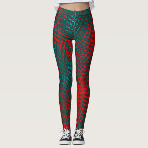 Rood kruis over de chartale hemel of cyaans leggings