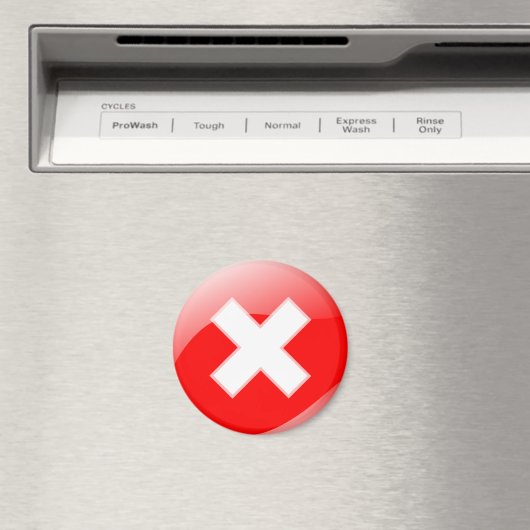 Rood kruisje: X verkeerd symbool Magneet (Insitu (Vaatwasser))