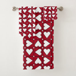  rood kunstdecoratief ontwerp bad handdoek