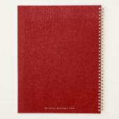 Rood kunstleder planner (Achterkant)