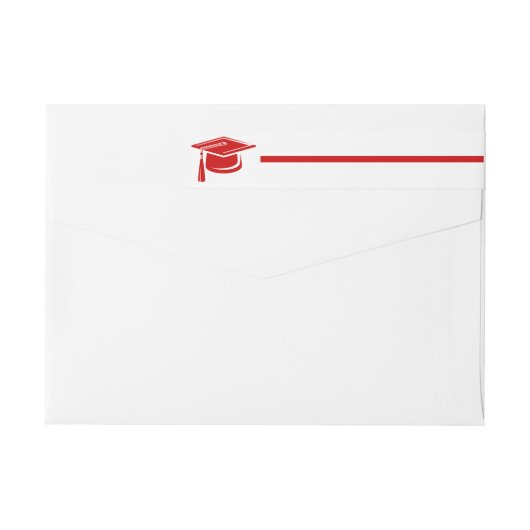 Rood label Afstuderen rood Pet (Achterkant)