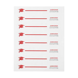 Rood label Afstuderen rood Pet