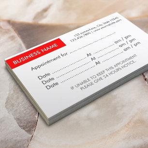 Rood label Benoeming Herinneringen Visitekaartjes