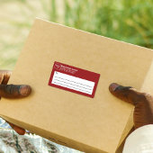 Rood label voor zakelijke verzending