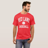Rood land Baseball T-shirt (Voorkant volledig)