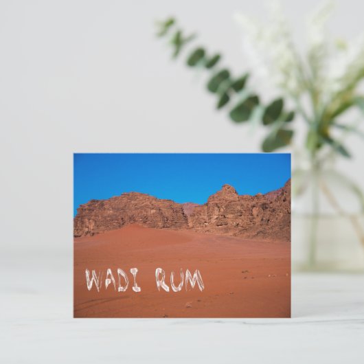Rood landschap van de Rum Wadi Briefkaart (Staand voorkant)