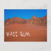 Rood landschap van de Rum Wadi Briefkaart (Voorkant)