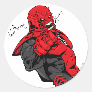 Rood lantaarnkorps - Rage Leaning 1 Ronde Sticker
