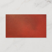 Rood leder | Houten pijp Visitekaartje (Achterkant)