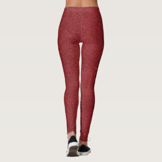Rood leder leggings