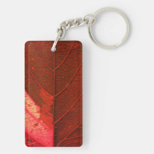 Rood leder sleutelhanger