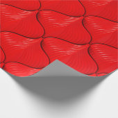Rood leder textuur cadeaupapier (Hoek)