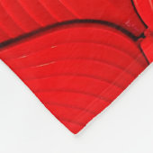 Rood leder textuur fleece deken (Hoek)